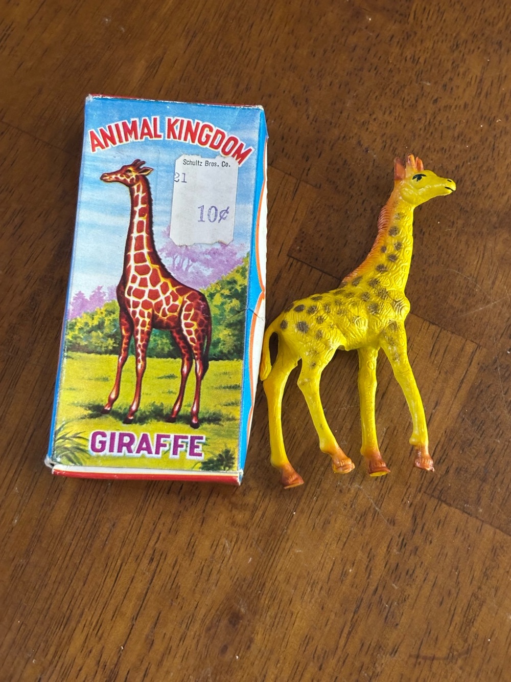 VINTAGE MARX ANIMAL KINGDOM GIRAFFE 1960's HAND-PAINTED FIGURE IN ORIGINAL BOX